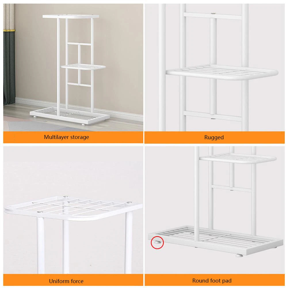 Eight-Tier Metal Plant Stand For Indoor Outdoor Display - Home and Haven Store