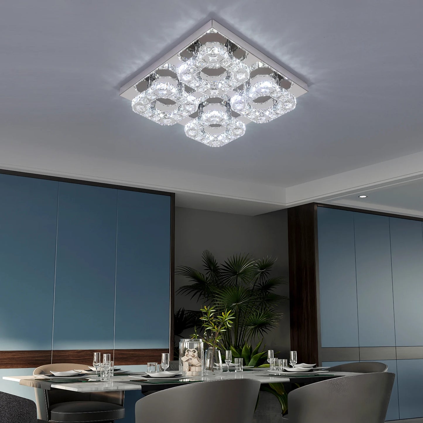 GreeLustr Ceiling Lights Chandelier LED Lamp With Remote