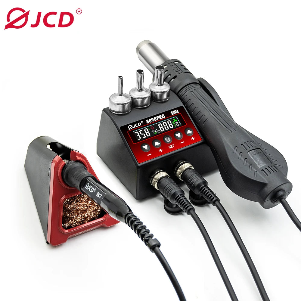 8898Pro 2 In 1 Soldering Station With Hot Airflow LCD