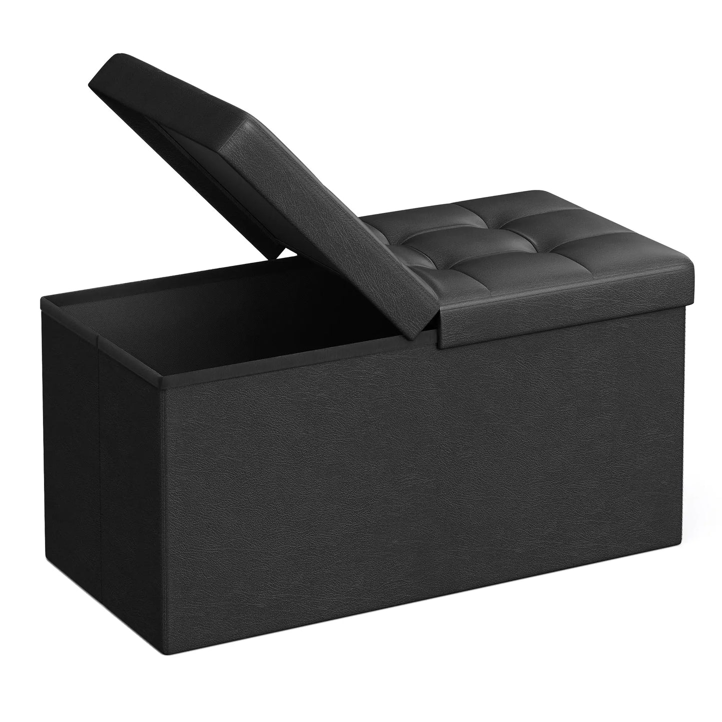 XIUWO Storage Ottoman Bench With Flip Lid And Iron Frame