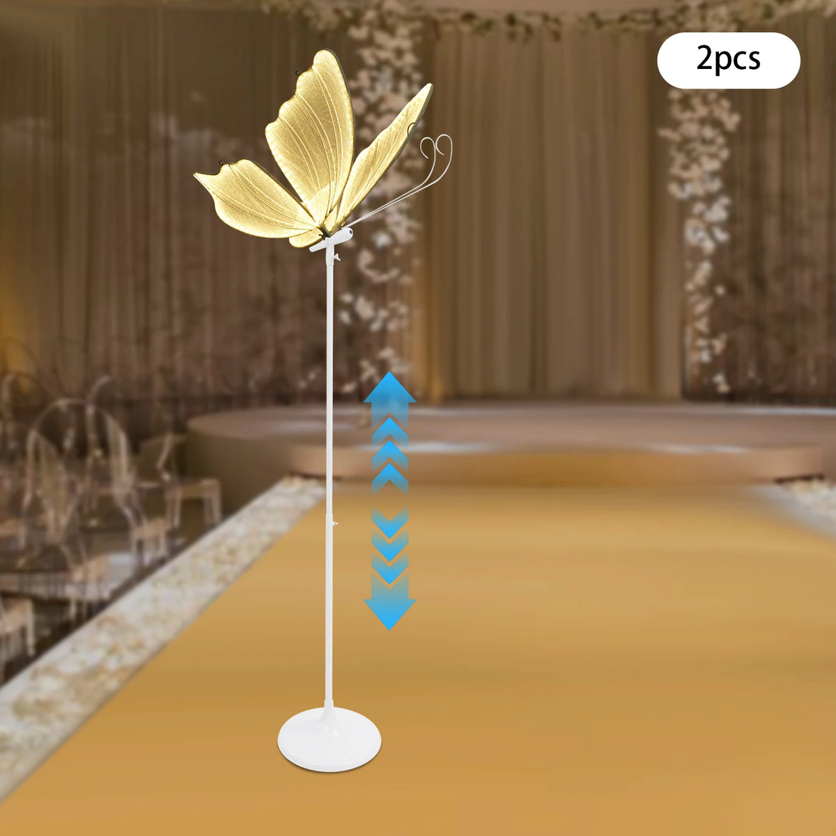 Elegant Butterfly LED Floor Lamp Set For Living Room Decor