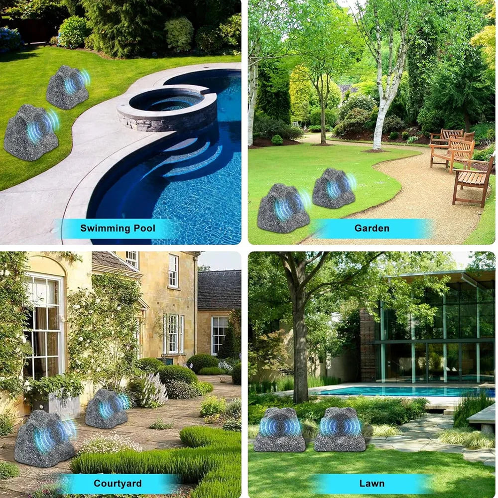 Herdio Outdoor Bluetooth Rock Speakers Waterproof PVC Garden Pool - Home and Haven Store