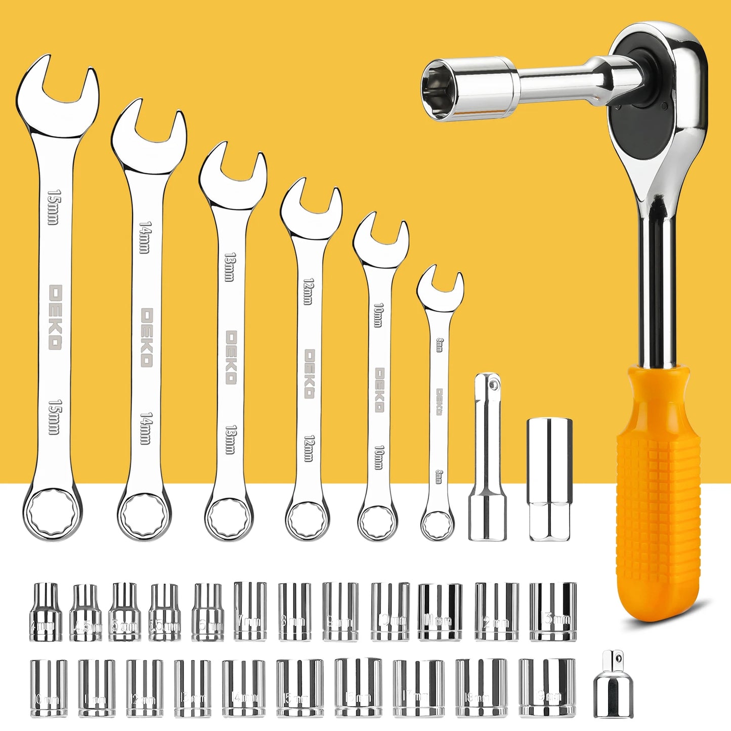 DEKOPRO 228Pcs Socket Wrench Auto Tool Kit With Case - Home and Haven Store