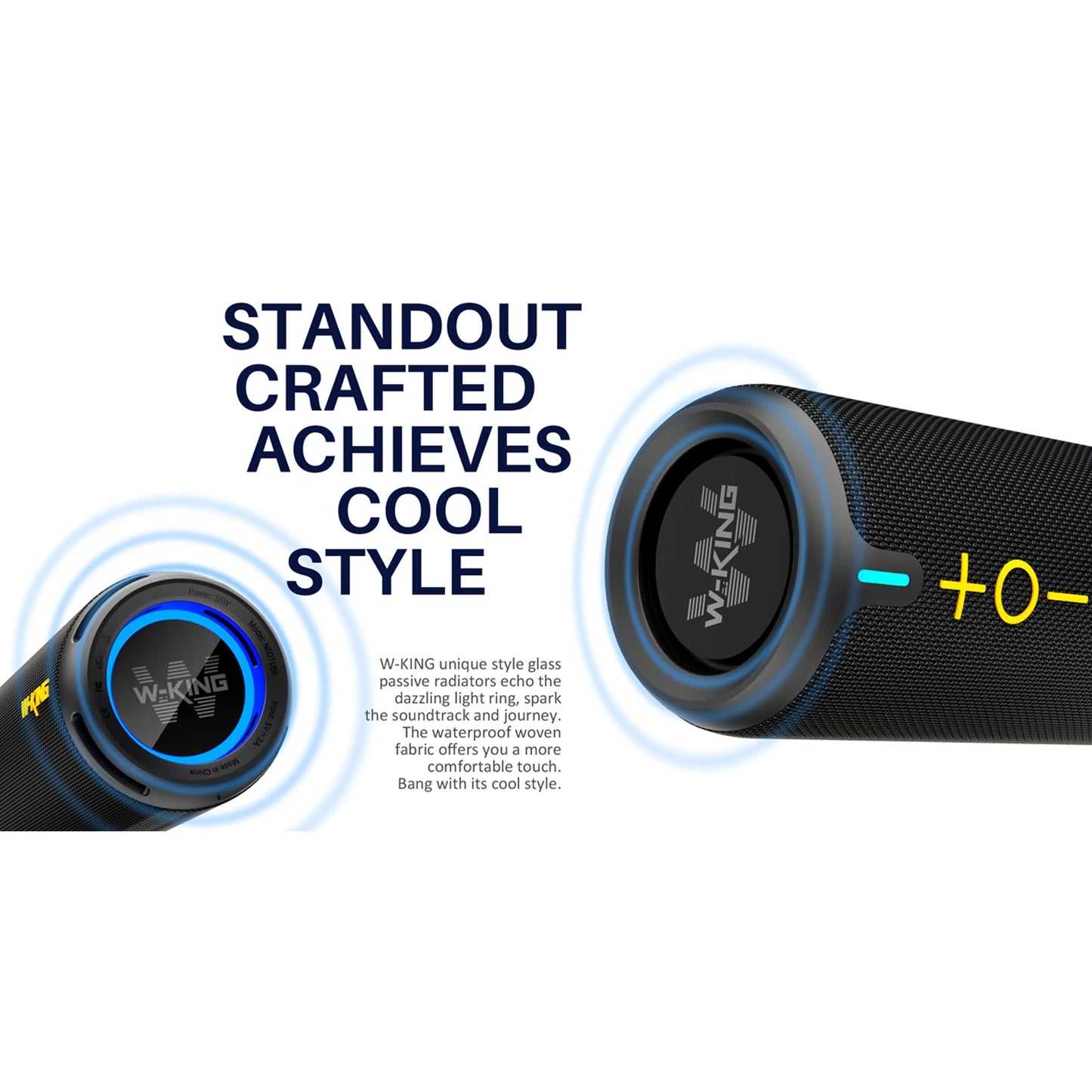 W-King D320 40W Portable Speaker IP67 Waterproof Bluetooth - Home and Haven Store