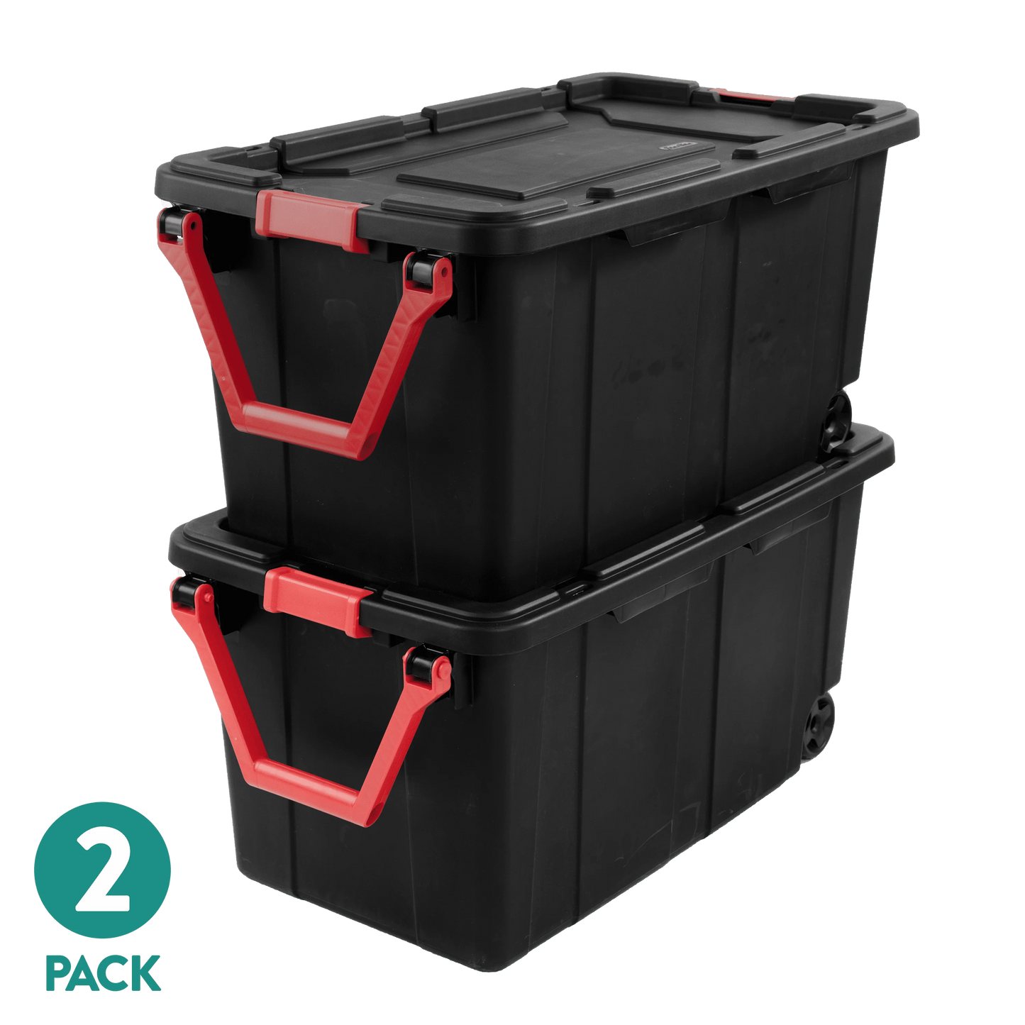 Sterilite Industrial Wheeled Plastic Storage Bin Pack Of 2