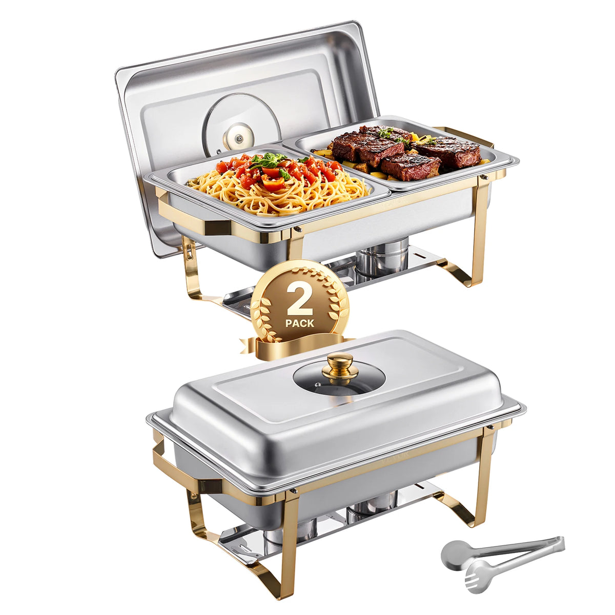 SucceBuy Chafing Dish Buffet Set Stainless Steel Catering Warmer