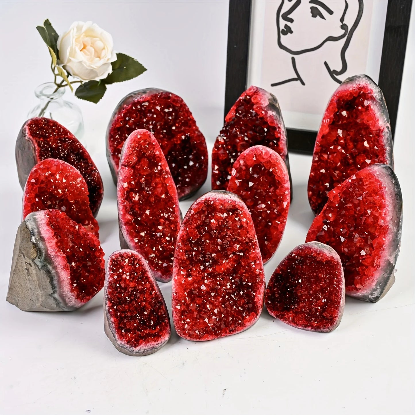 CrystalHola Geode Cluster Display Base Decorative Gift