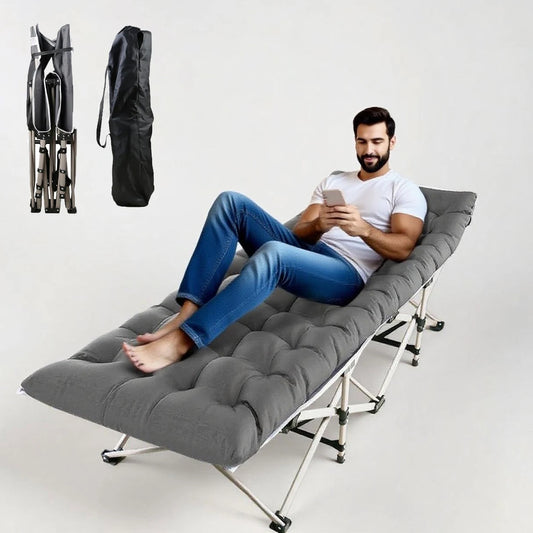 Foldable Portable Outdoor Lounge Chair With Pearl Foam Mattress - Home and Haven Store
