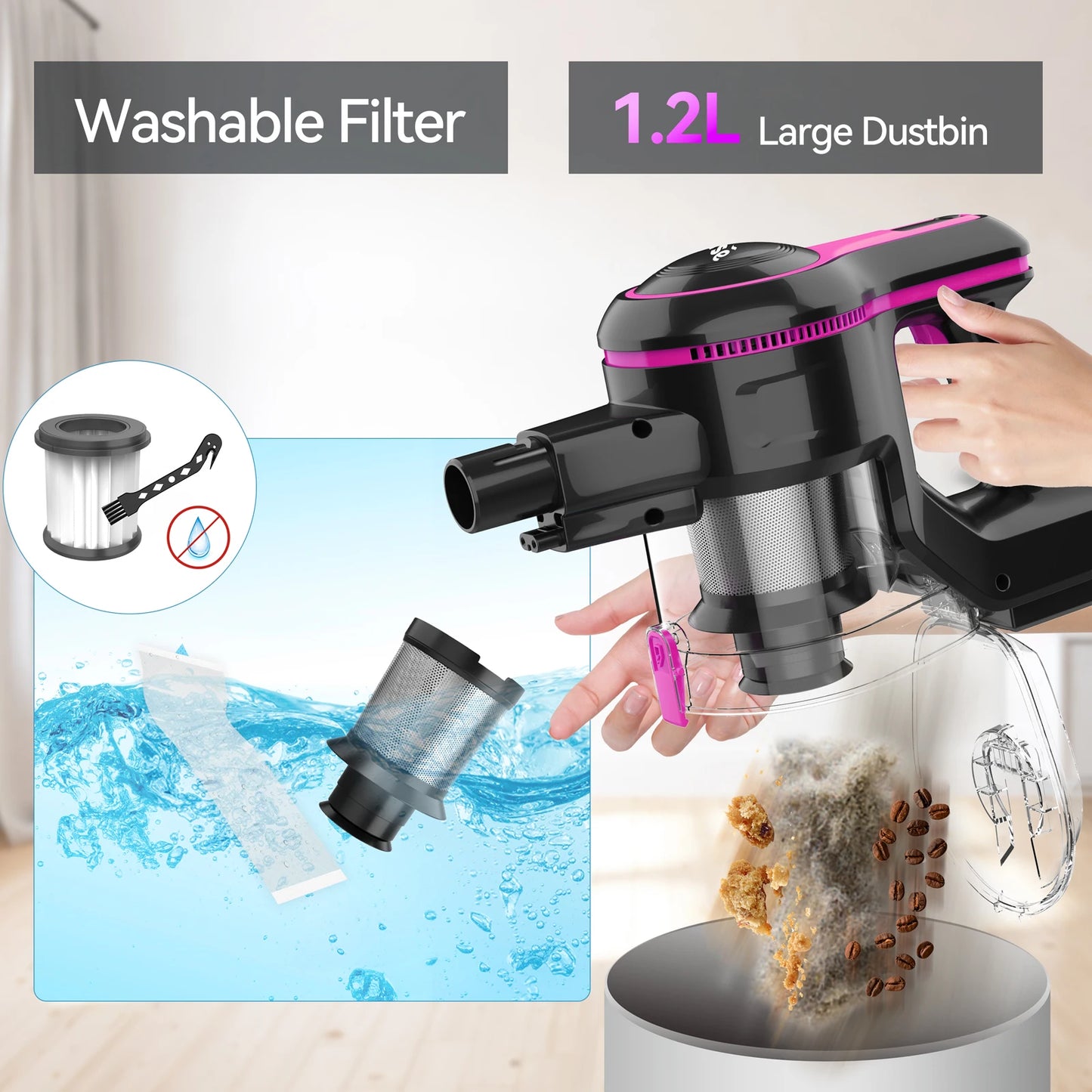 INSE N5T Cordless Vacuum Cleaner 6 in 1 For Home Cleaning