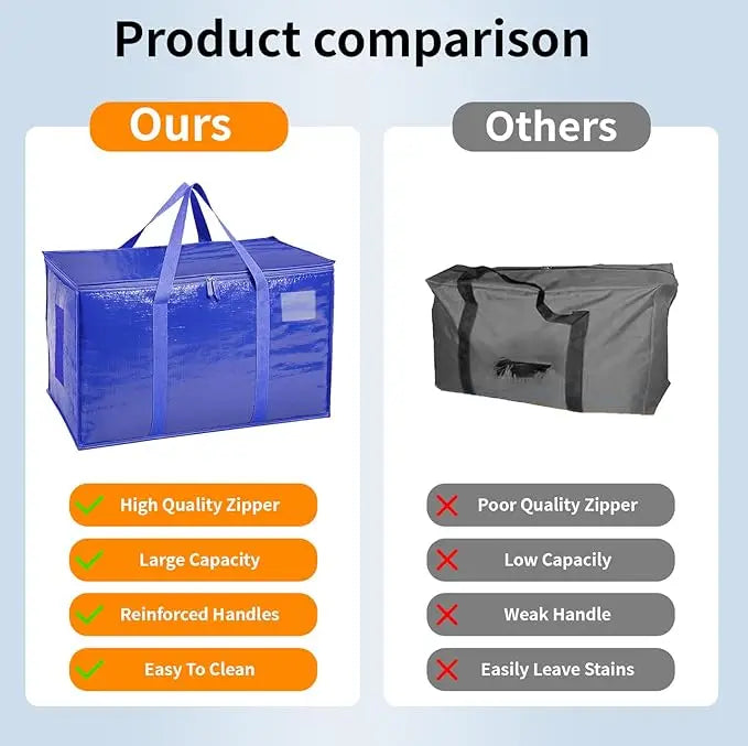 Extra Large Moving Bags Heavy Duty With Zippers And Handles