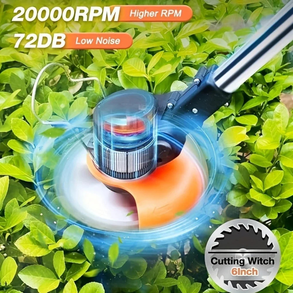 Cordless Lawn Trimmer And Edger With Brush Cutter For Garden