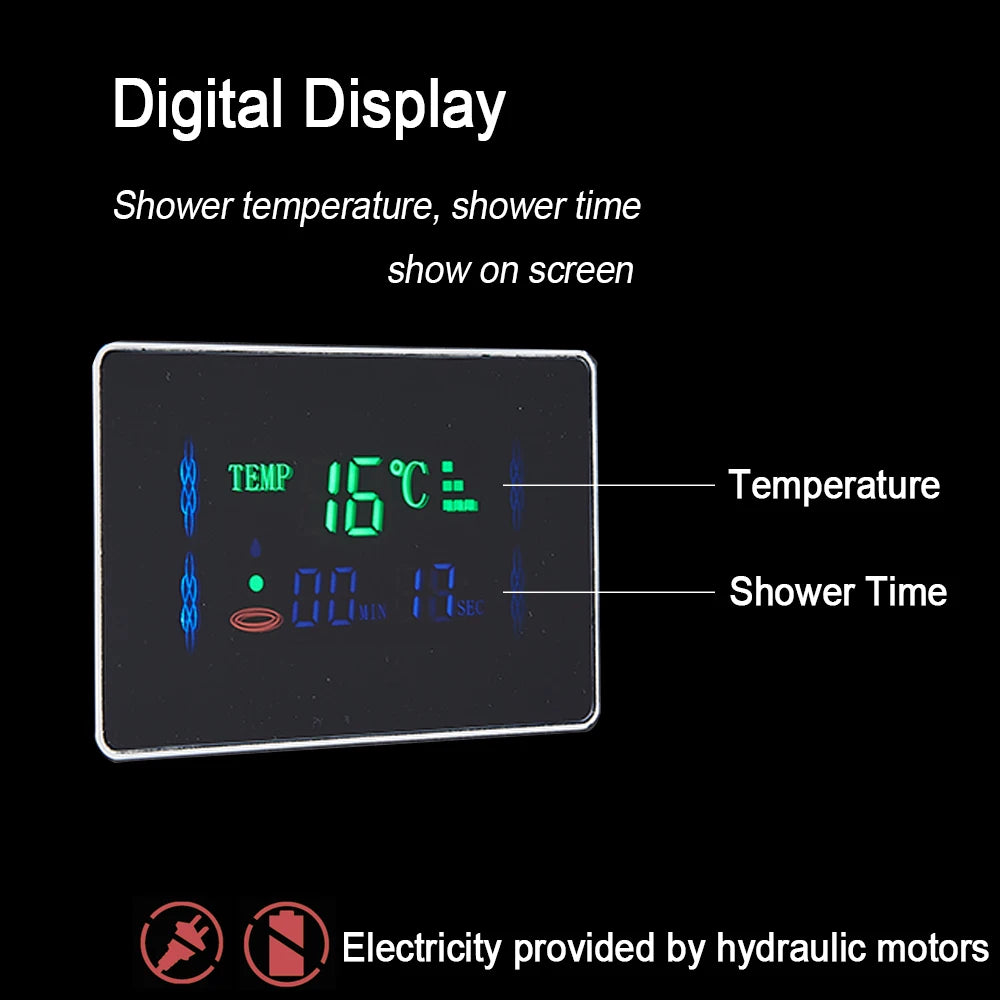 Myqualife Led Shower Column With Brass Valve And Rain Panel