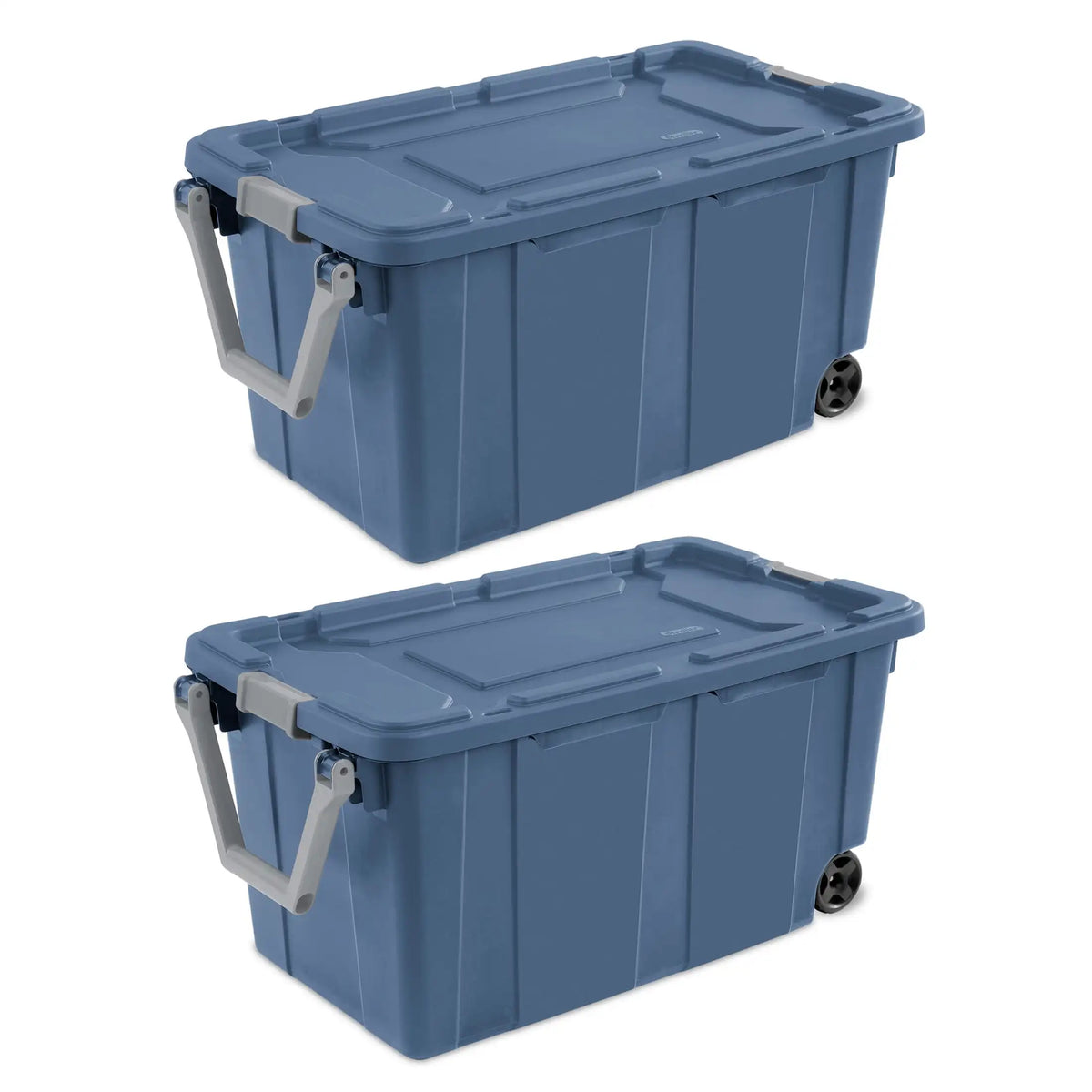 Sterilite Industrial Wheeled Plastic Storage Bin Pack Of 2