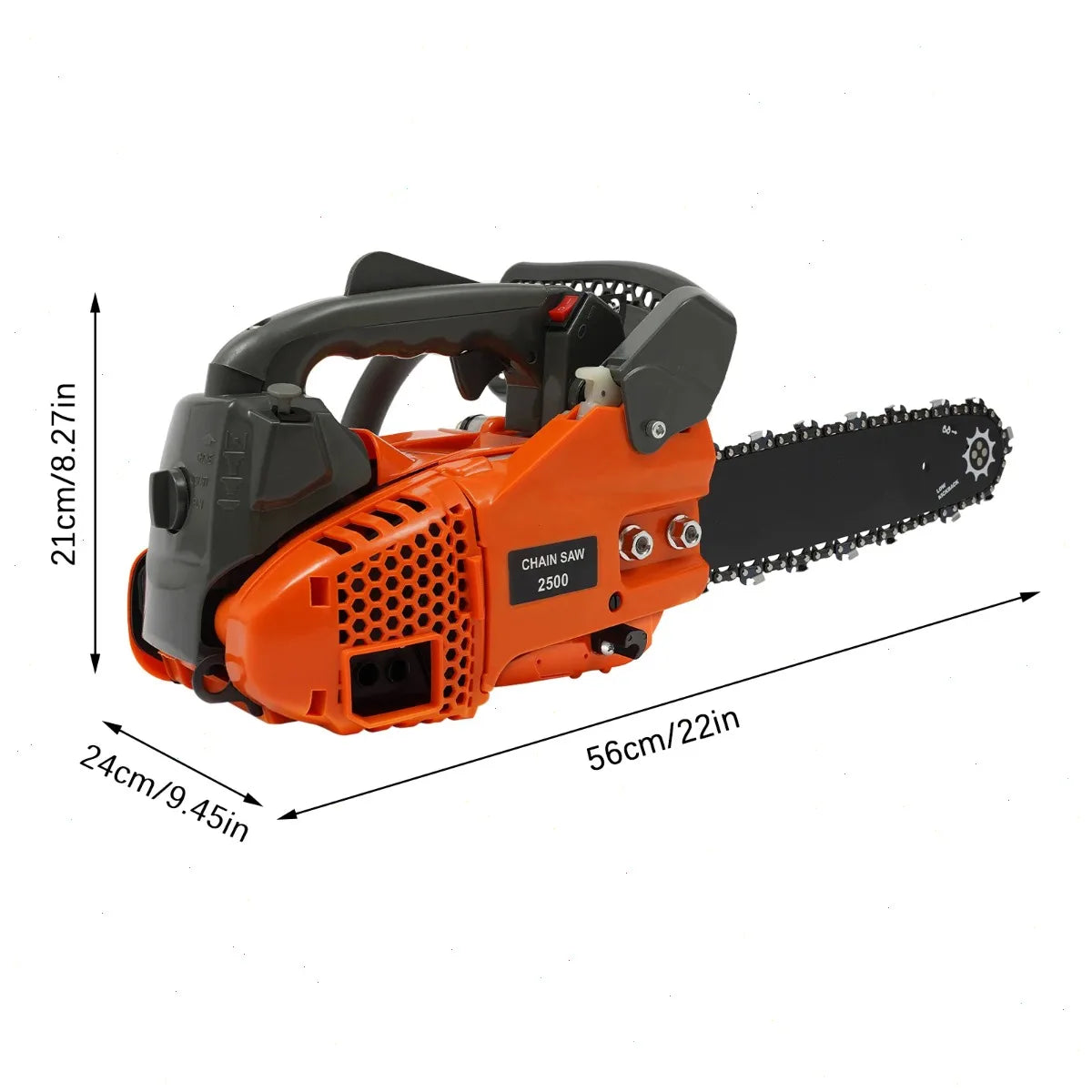 Bymaocar 12 Inch Gas Chain Saw 25.4cc 900W Top Handle