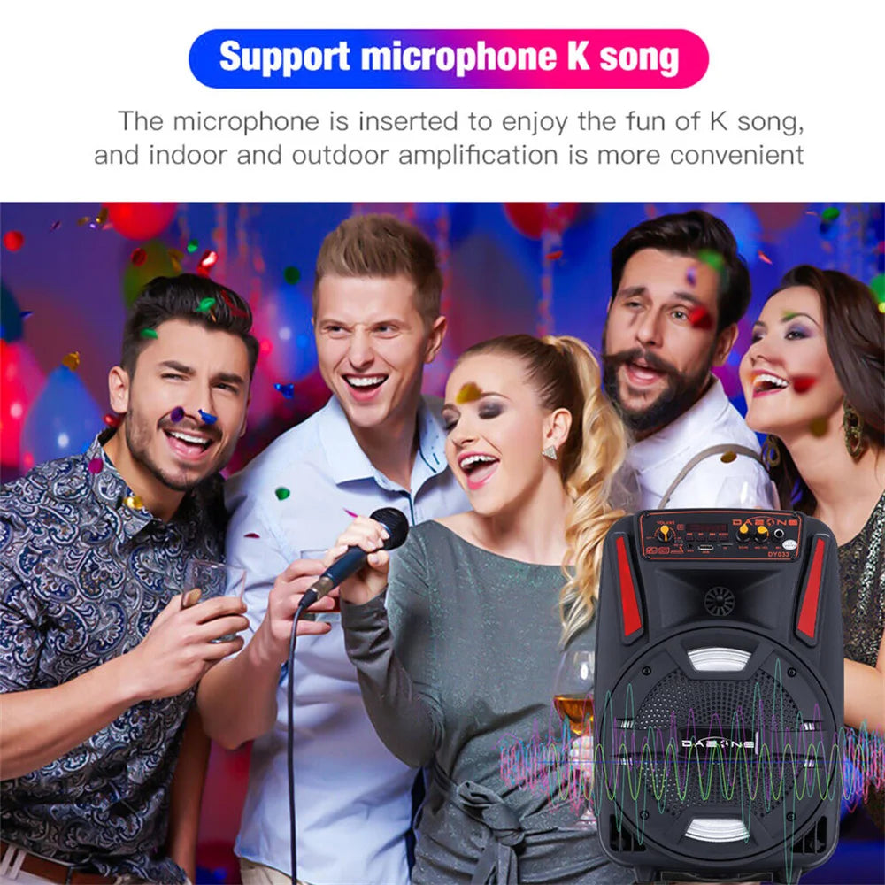 CURUK 1000W Portable Bluetooth Speaker With Subwoofer Remote Mic - Home and Haven Store