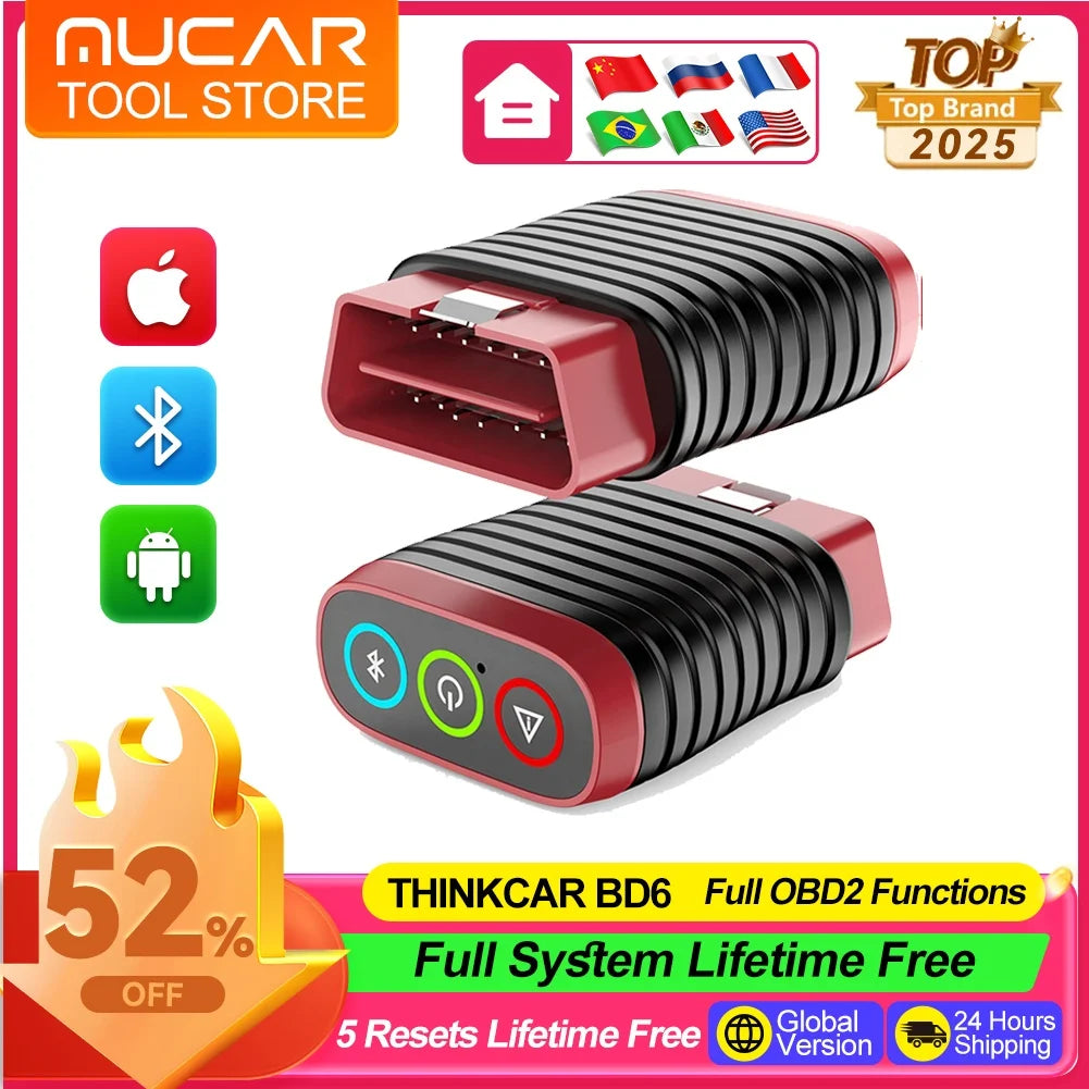 MUCAR Thinkcar BD6 Full System OBD2 Scanner Wireless - Home and Haven Store