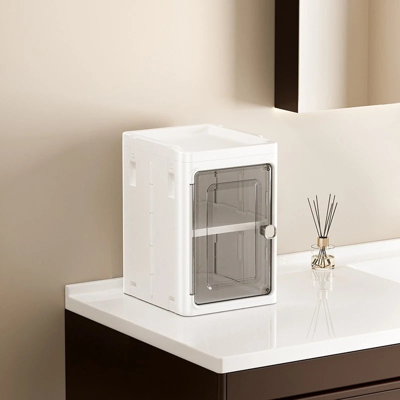 Nifogo 5 Tier Slim Rolling Storage Cabinet With Clear Doors