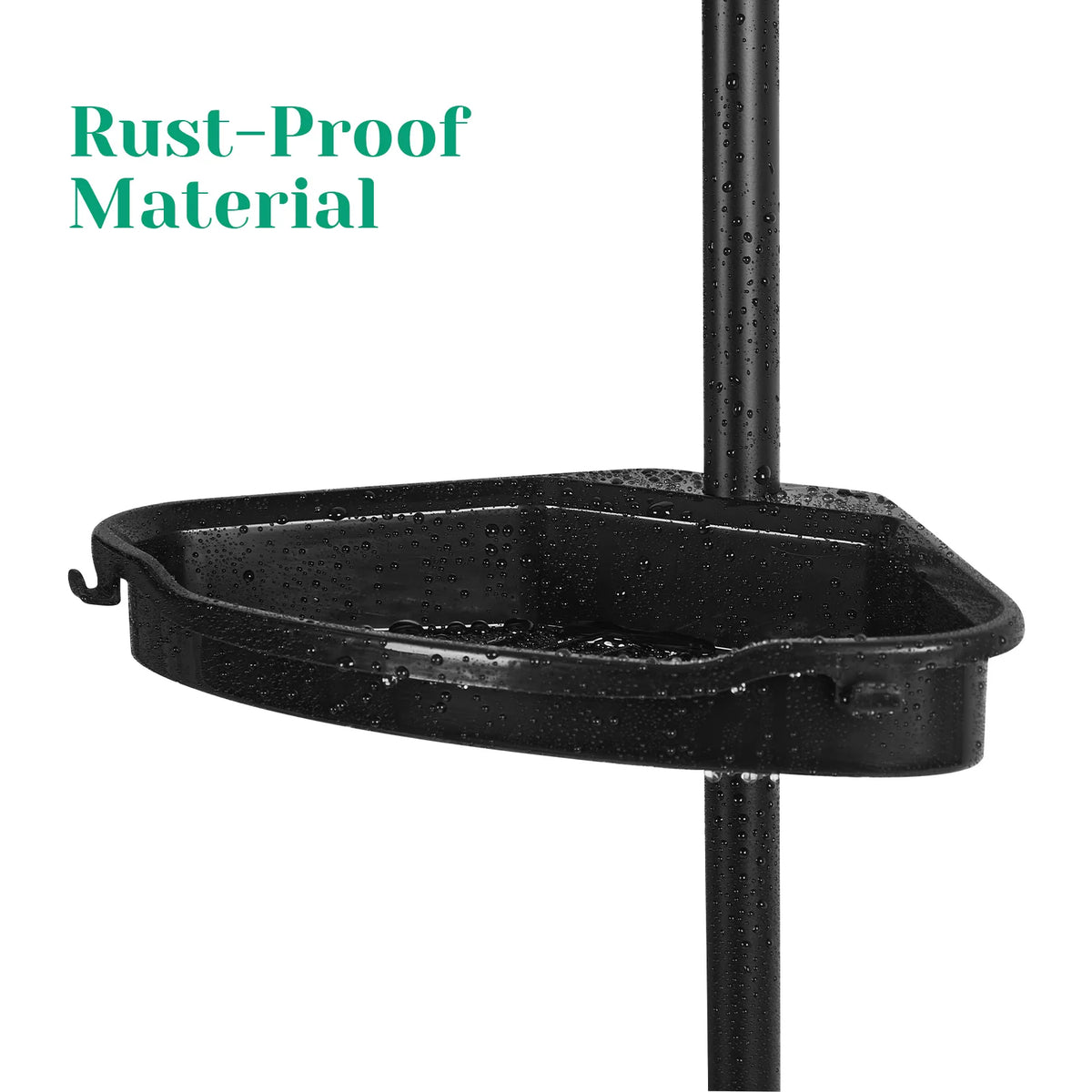 HiMISS Four Tier Corner Shower Caddy With Adjustable Tension Pole