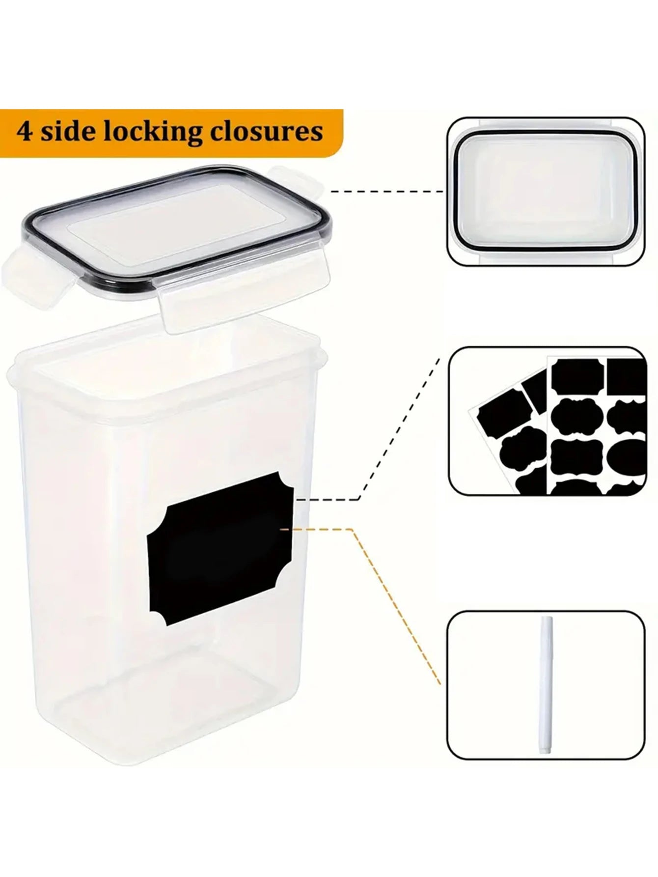Airtight Food Storage Containers With Labels 24 Piece Set - Home and Haven Store