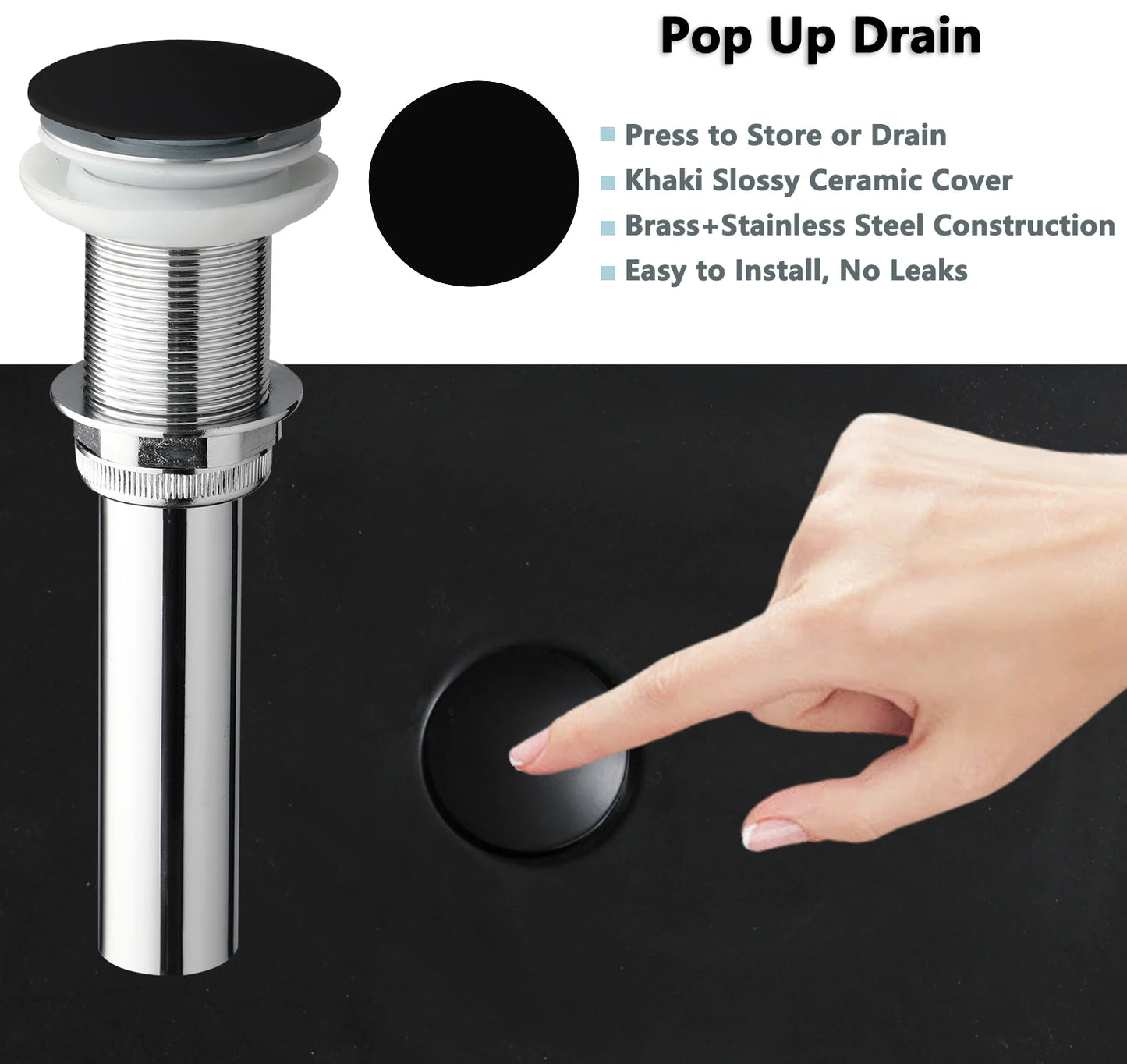 MEKKHALA Bathroom Sink Faucet Combo Vessel Basin Contemporary Washbasin