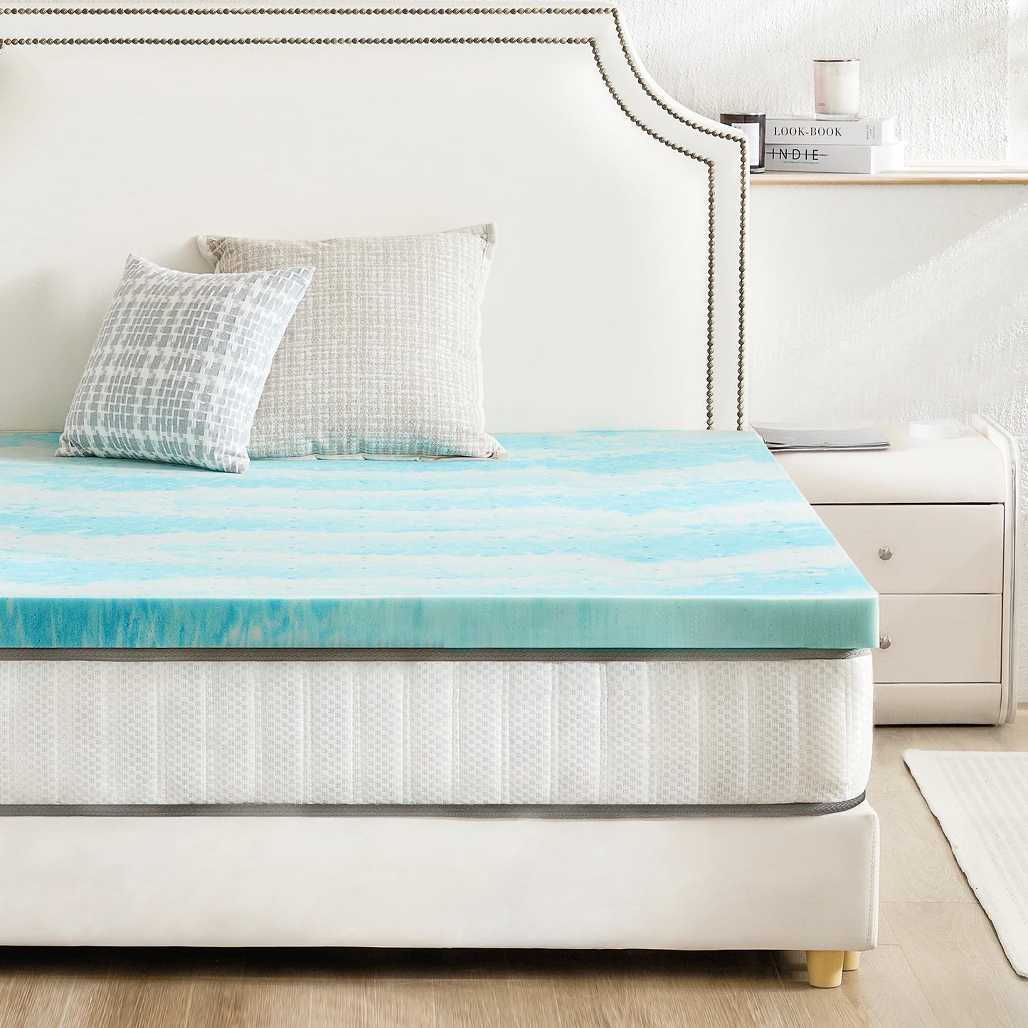 JHK Gel Cooling Memory Foam Mattress Topper Soft And Breathable - Home and Haven Store