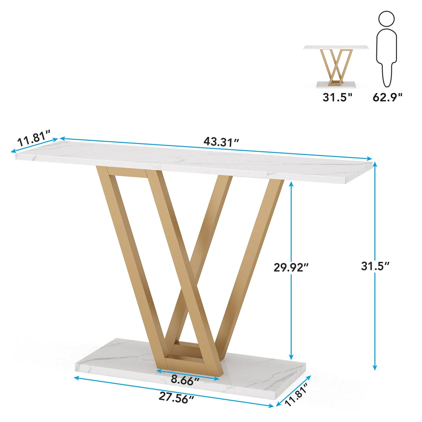 Tribesigns Industrial Console Table For Entryway And Living Room - Home and Haven Store