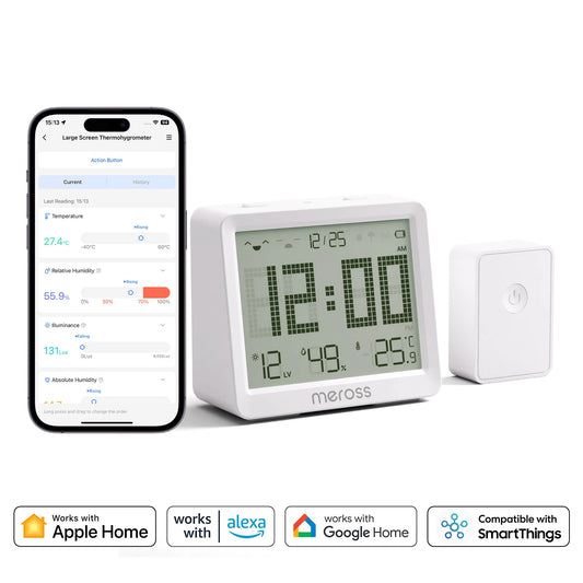Meross MS130 Matter Temperature Humidity Sensor With Alexa - Home and Haven Store
