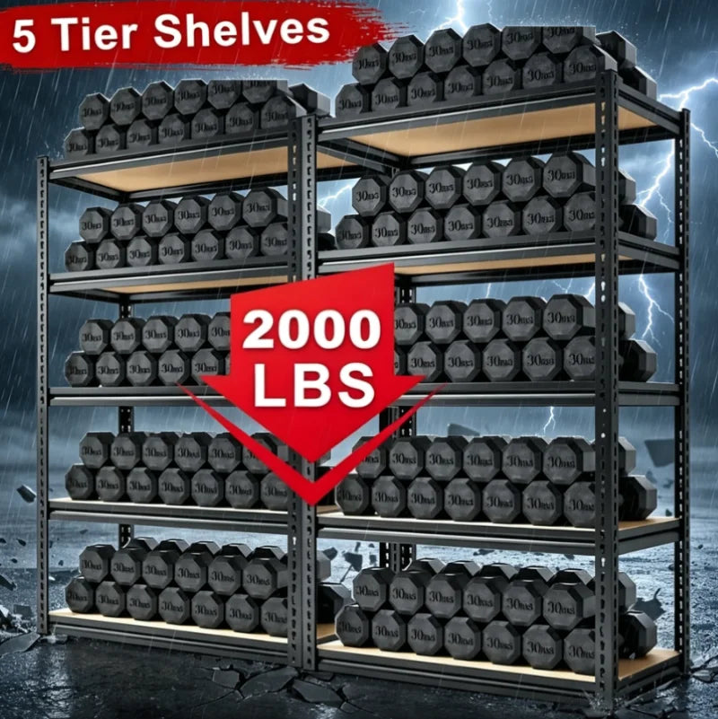 Heavy Duty Metal Storage Shelves With 2000 Lbs Capacity - Home and Haven Store