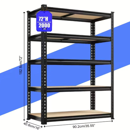 Heavy Duty Garage Shelving Units 2000 Lb Capacity Adjustable