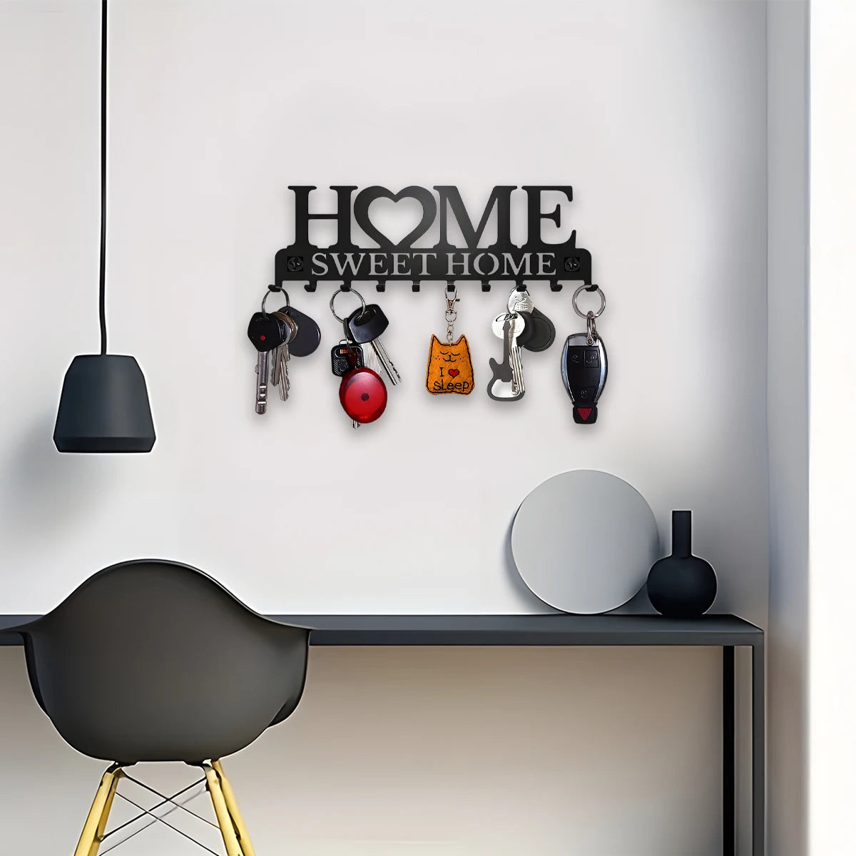 Sweet Home Design Wall Mount Key Holder With 10 Hooks