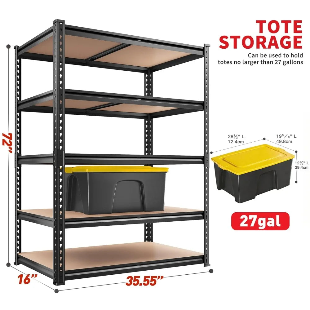 Adjustable Heavy Duty Metal Storage Shelves for Garage and Warehouse