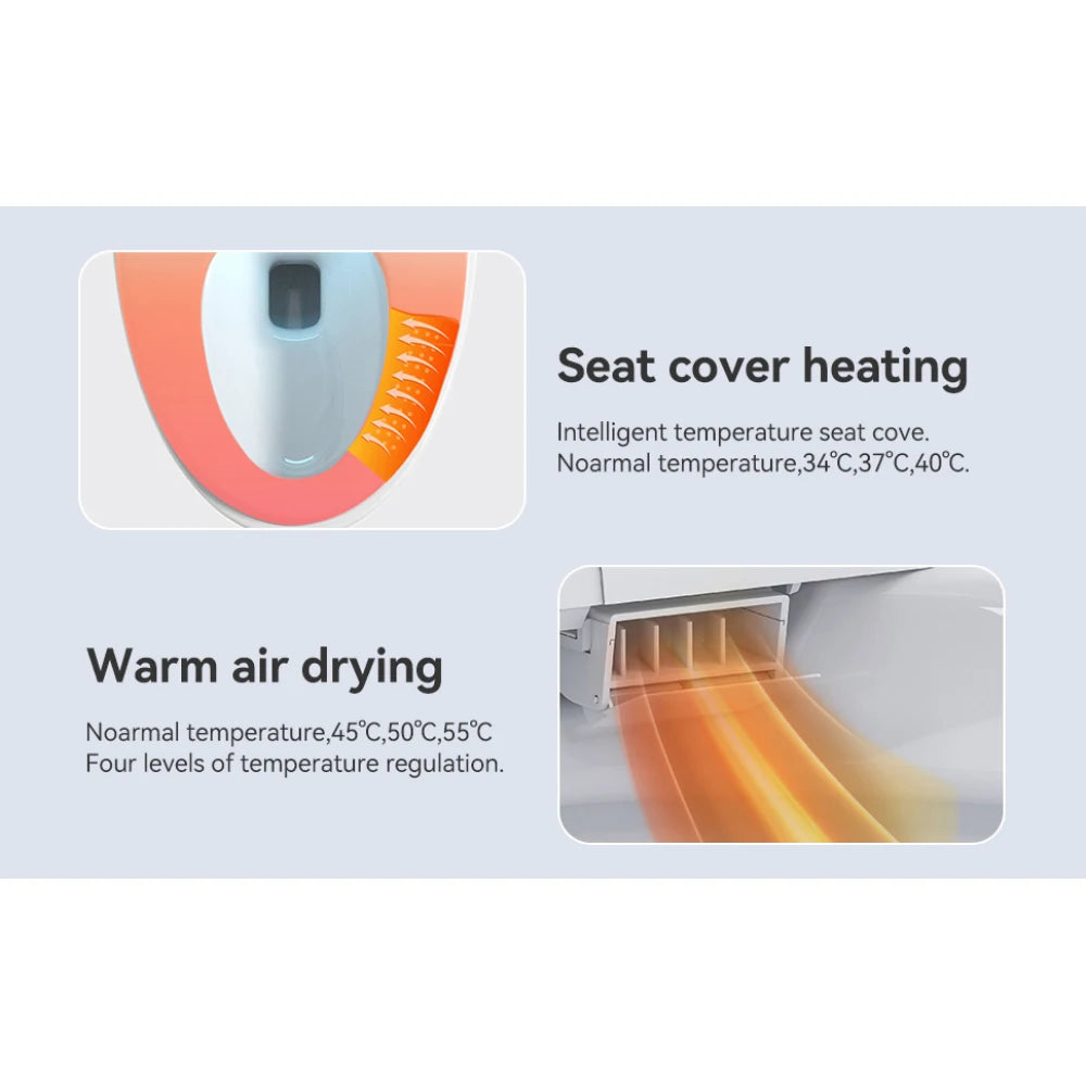 Smart Toilet With Heated Bidet Seat And Auto Open Close - Home and Haven Store