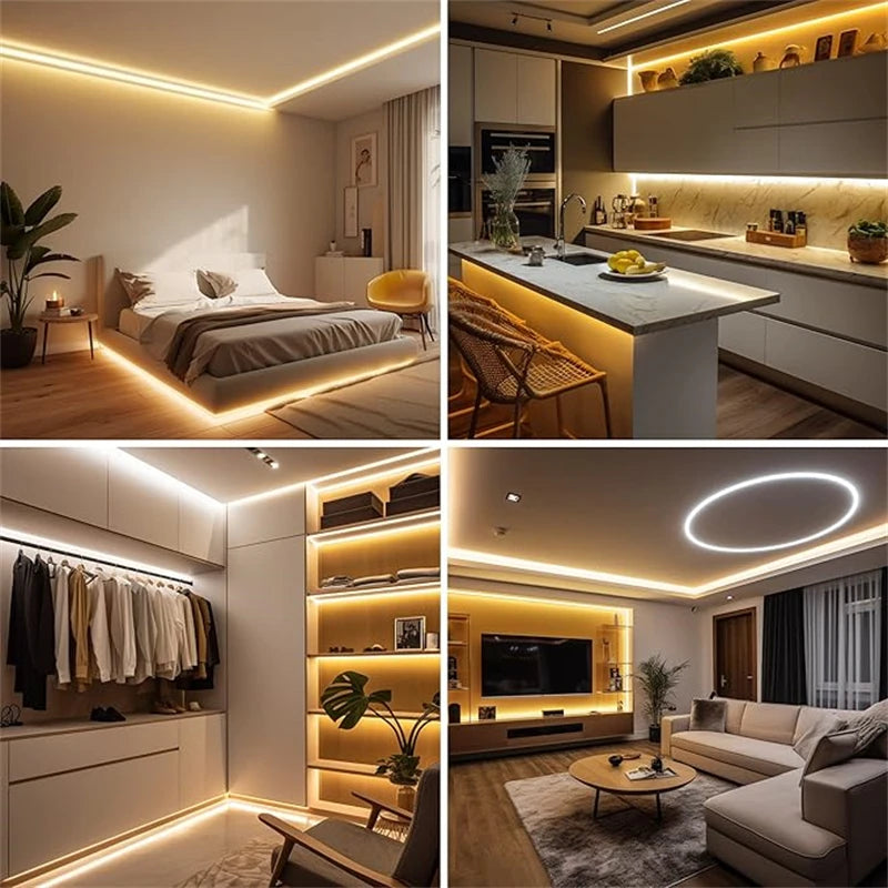 A-Convey Waterproof Dimmable COB LED Strip Lights With Remote