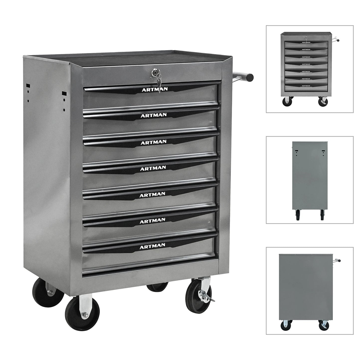ARTMAN 7 Drawer Rolling Tool Box Cabinet, Heavy Duty Cart - Home and Haven Store