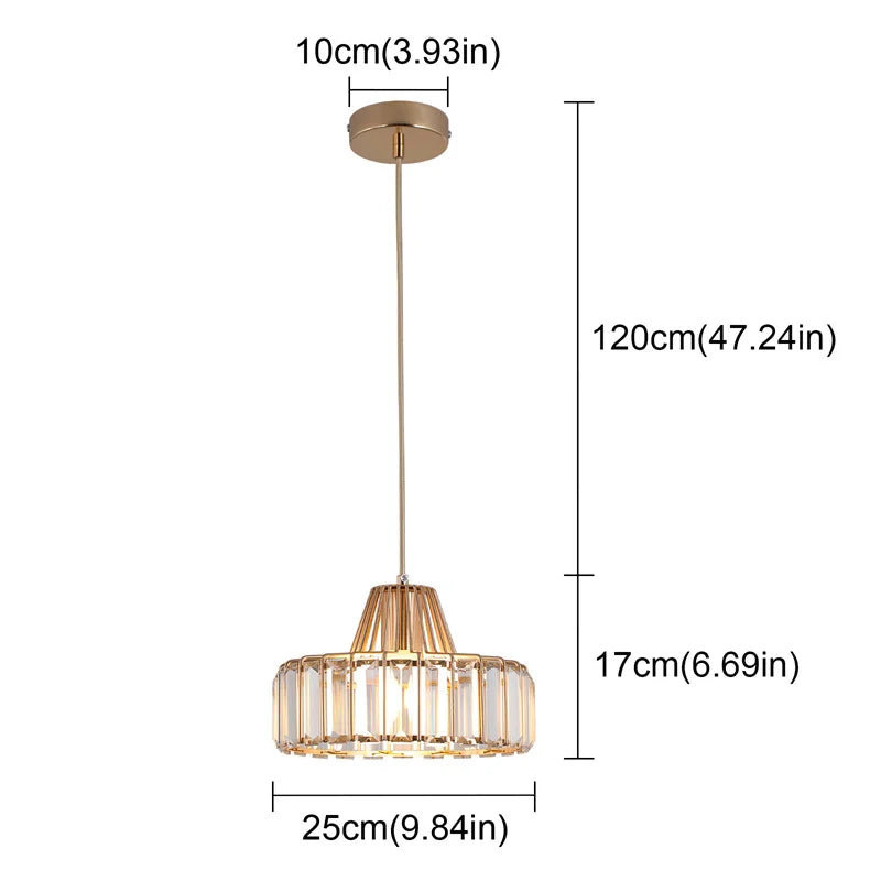 GreeLustr Modern Crystal Led Ceiling Pendant Chandelier Light