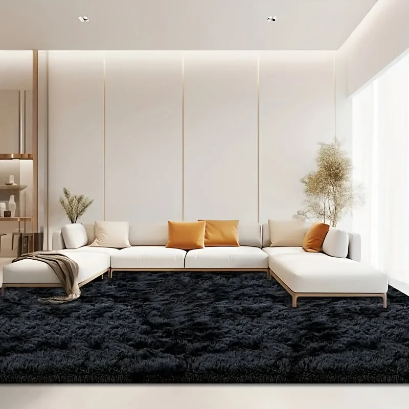 Geometric Plush Area Rug For Living Room 100 Percent Polyester