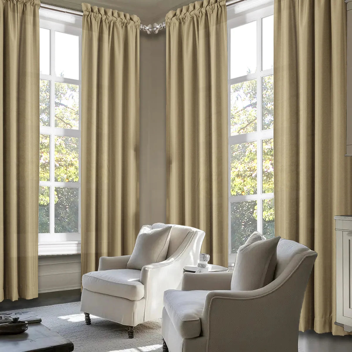 SABALANICA Light Filtering Curtains 4-Piece Rod Pocket Fade-Resistant Polyester - Home and Haven Store