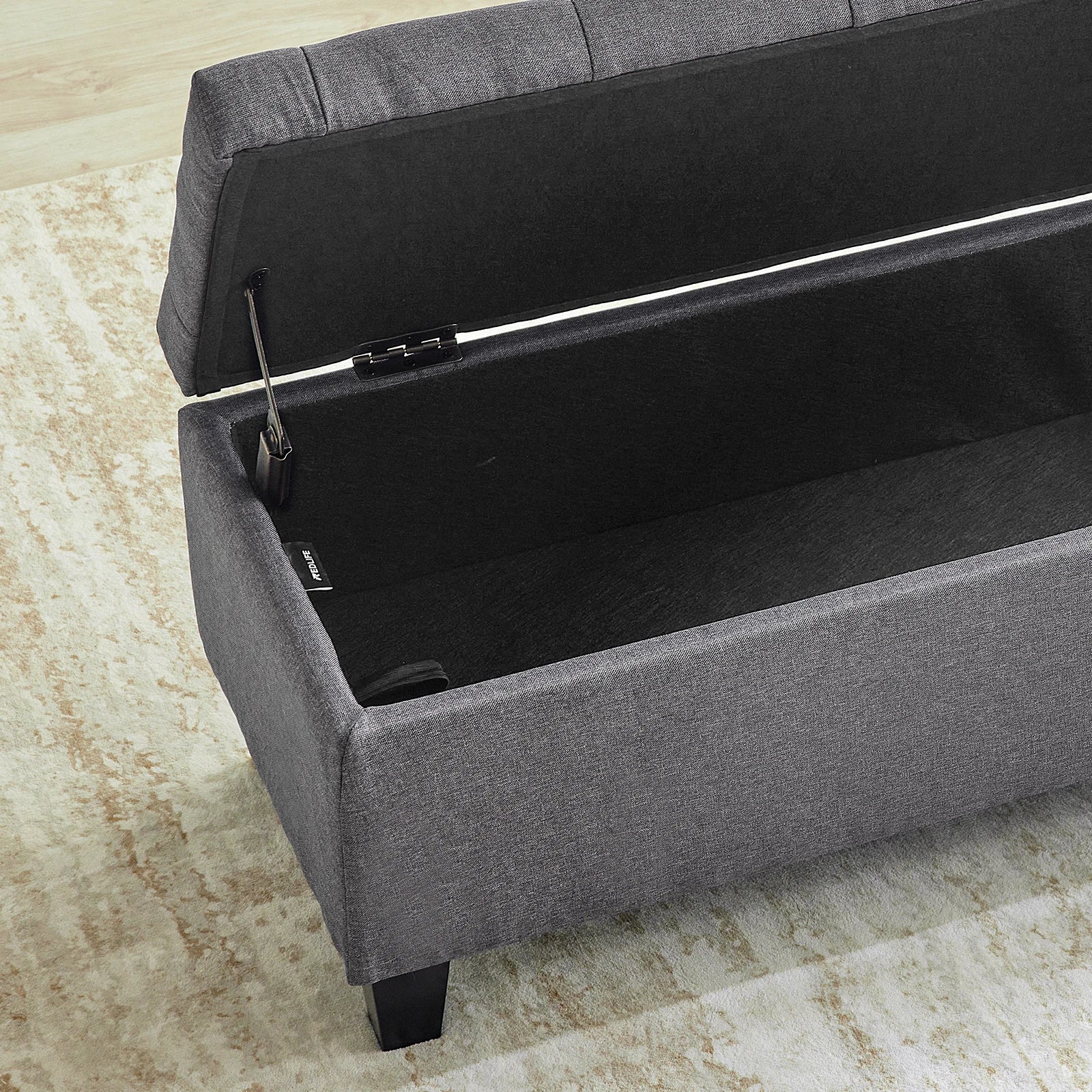 Redlife Tufted Storage Ottoman Bench With Flip Lid 66L - Home and Haven Store