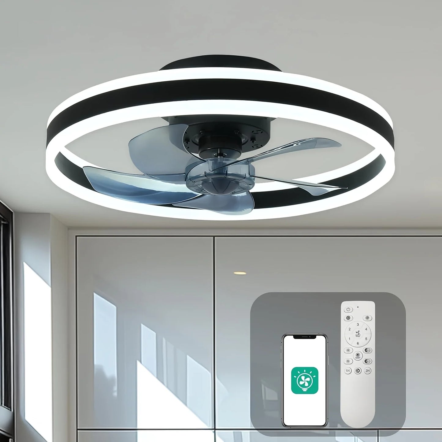 Orison Modern Led Dimmable Ceiling Fan With Remote Control