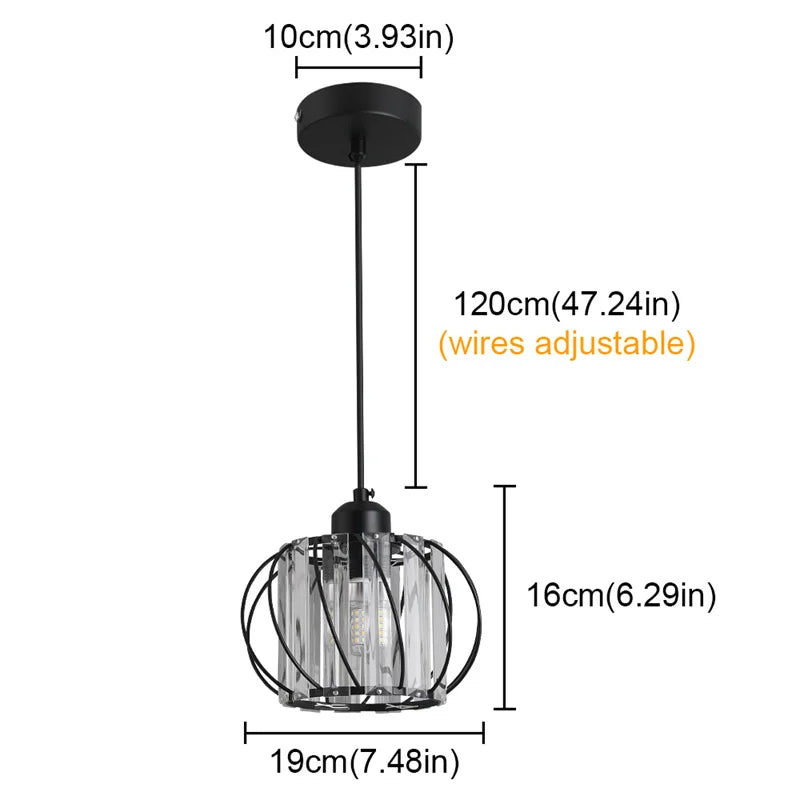 GreeLustr Modern Crystal Led Ceiling Pendant Chandelier Light