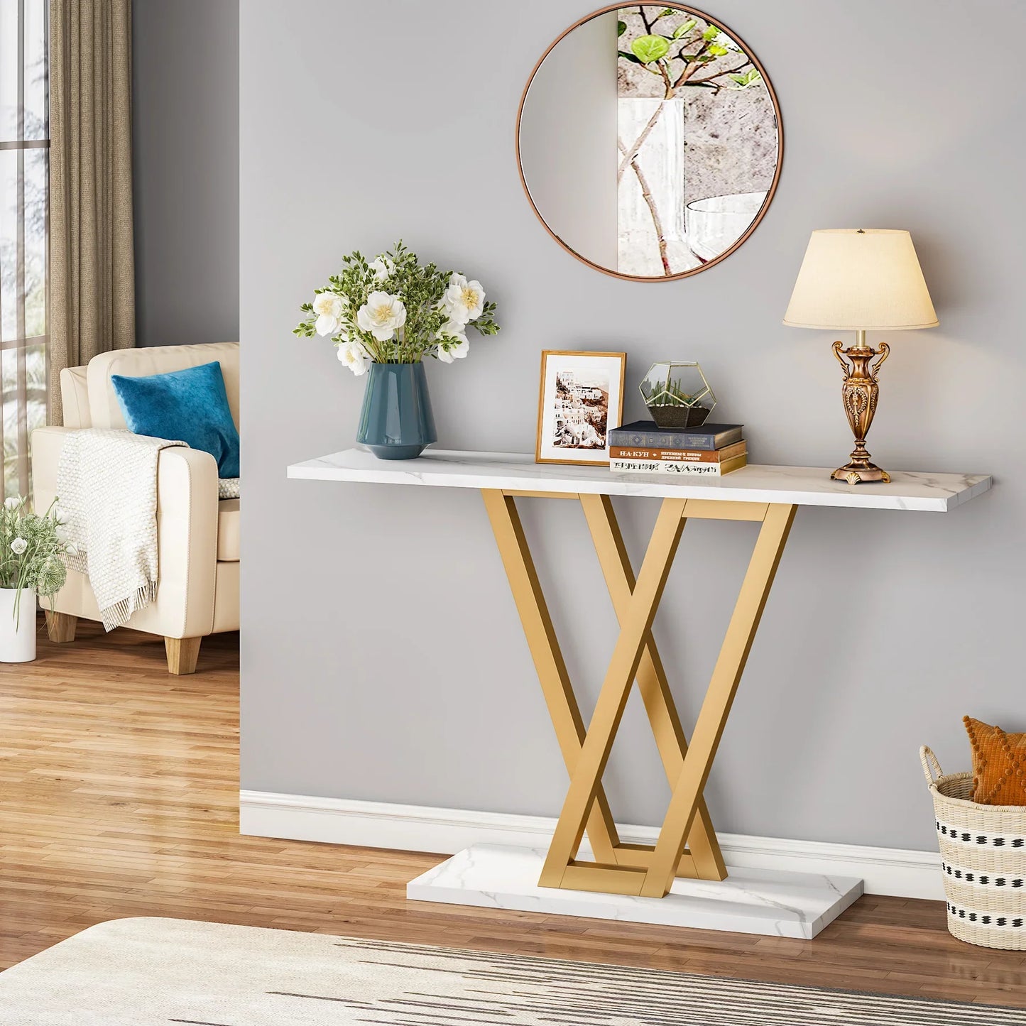 Tribesigns Industrial Console Table For Entryway And Living Room - Home and Haven Store