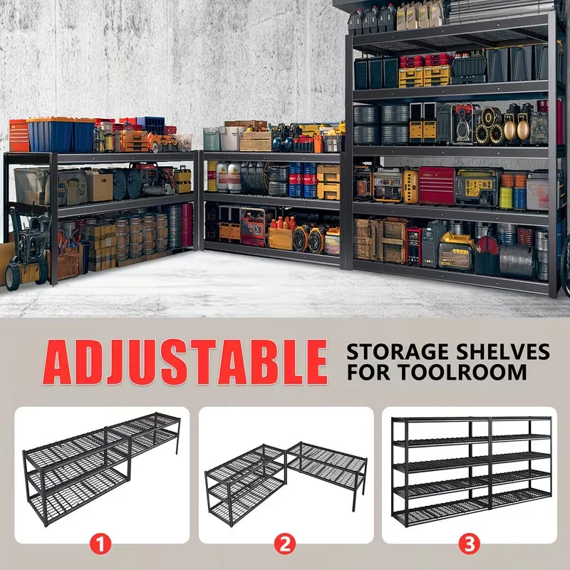 Heavy Duty Adjustable Metal Storage Shelving Rack For Home