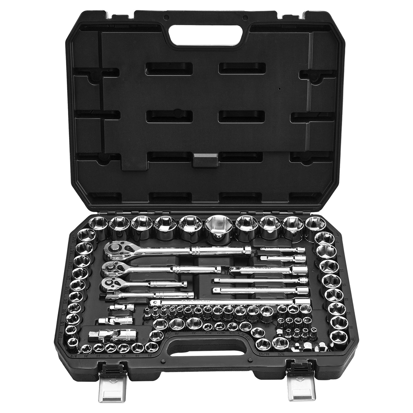 SucceBuy Socket Set With Ratchet Wrench SAE And Metric