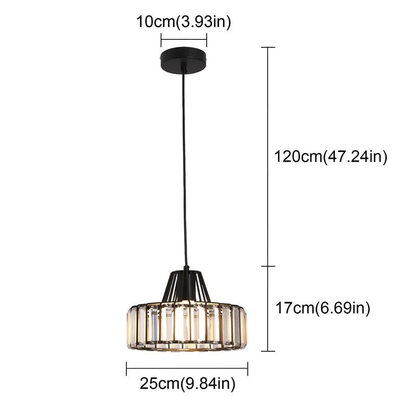 GreeLustr Modern Crystal Led Ceiling Pendant Chandelier Light