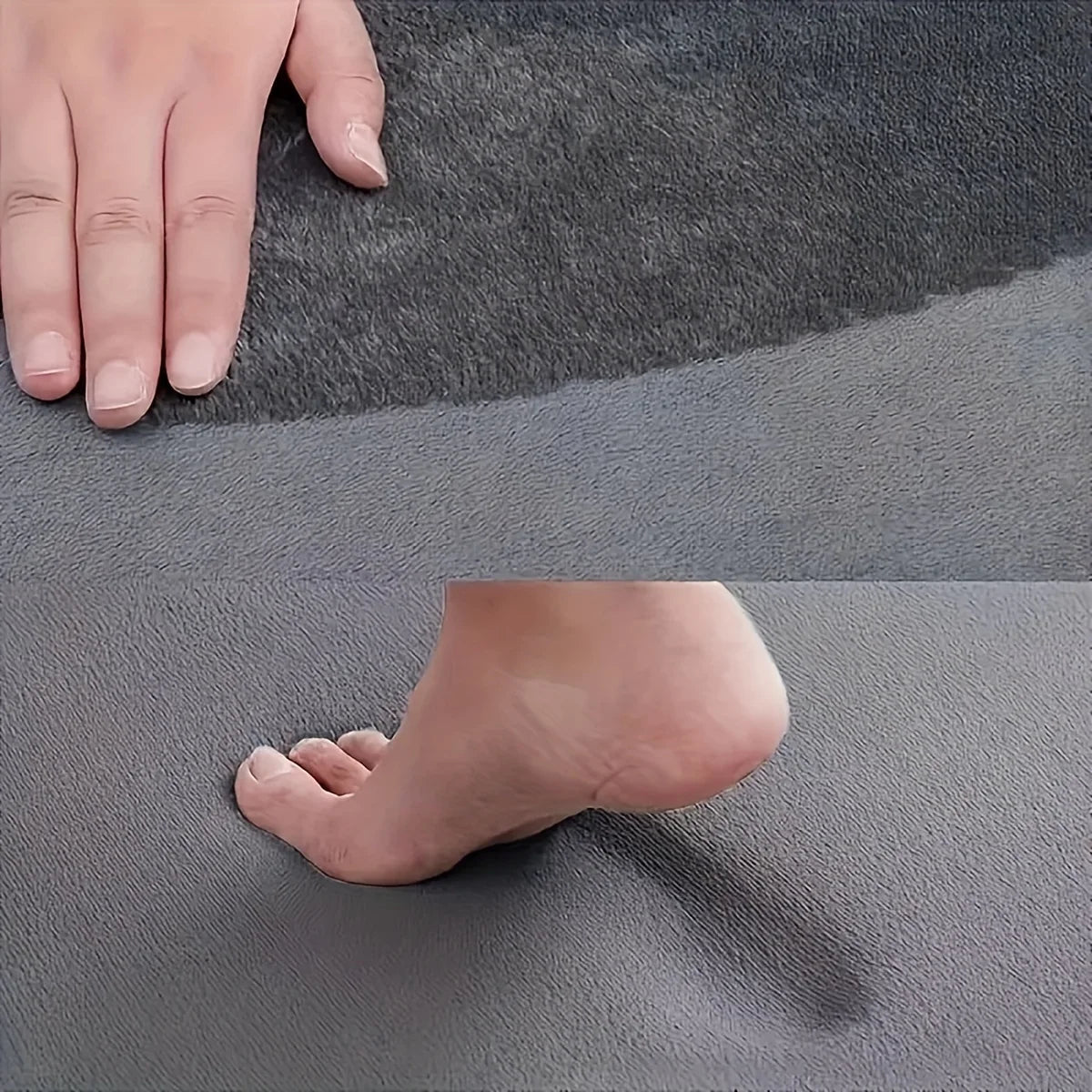 Plush Absorbent Polyester Bathroom Mats Non Slip Square Floor Rugs