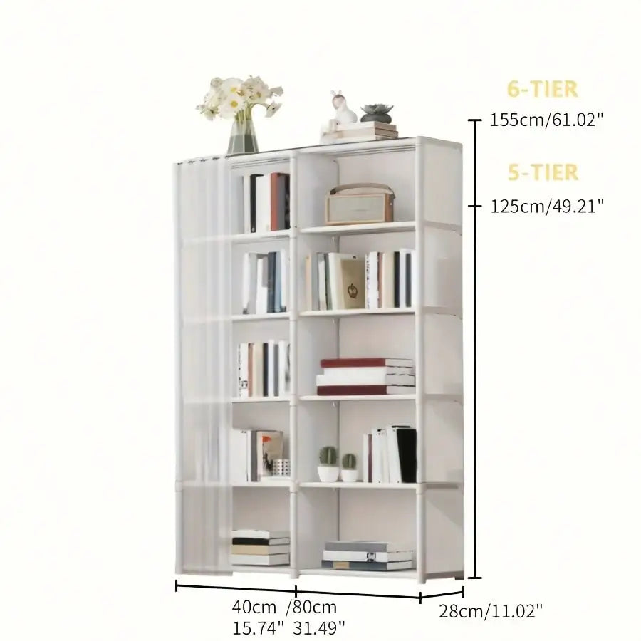 Multi Layer Easy Assembly Book Storage Rack Organizer