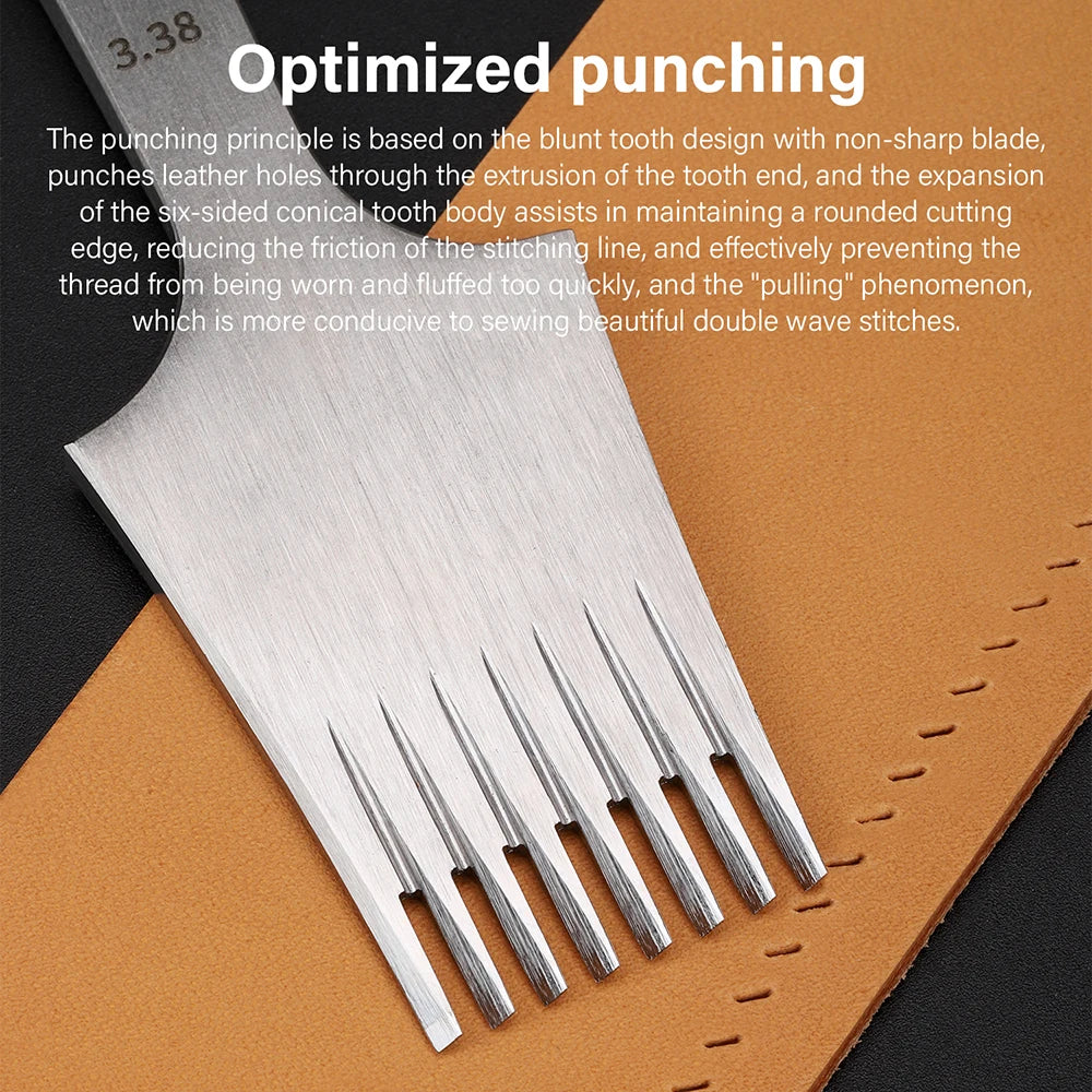 Wuta Leather Pricking Iron French Style Chisel Die Steel Punch