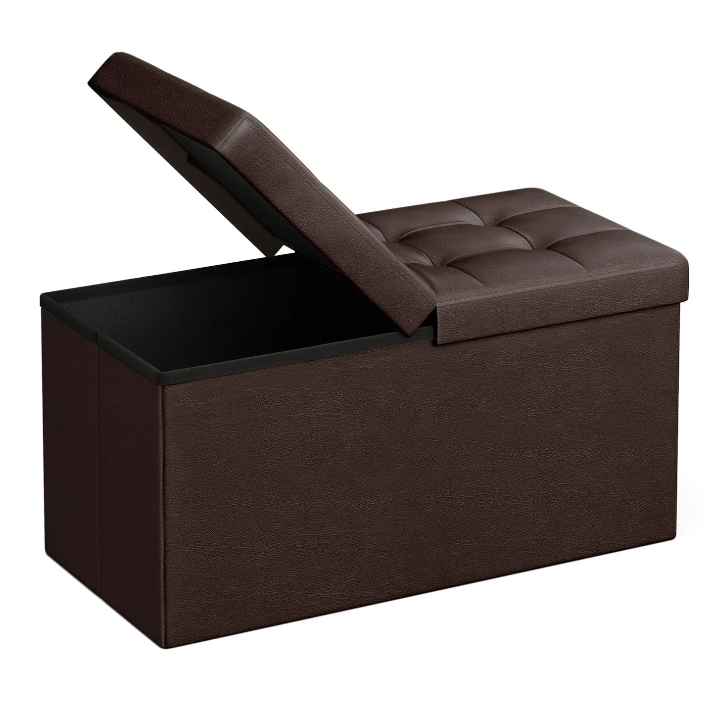XIUWO Storage Ottoman Bench With Flip Lid And Iron Frame