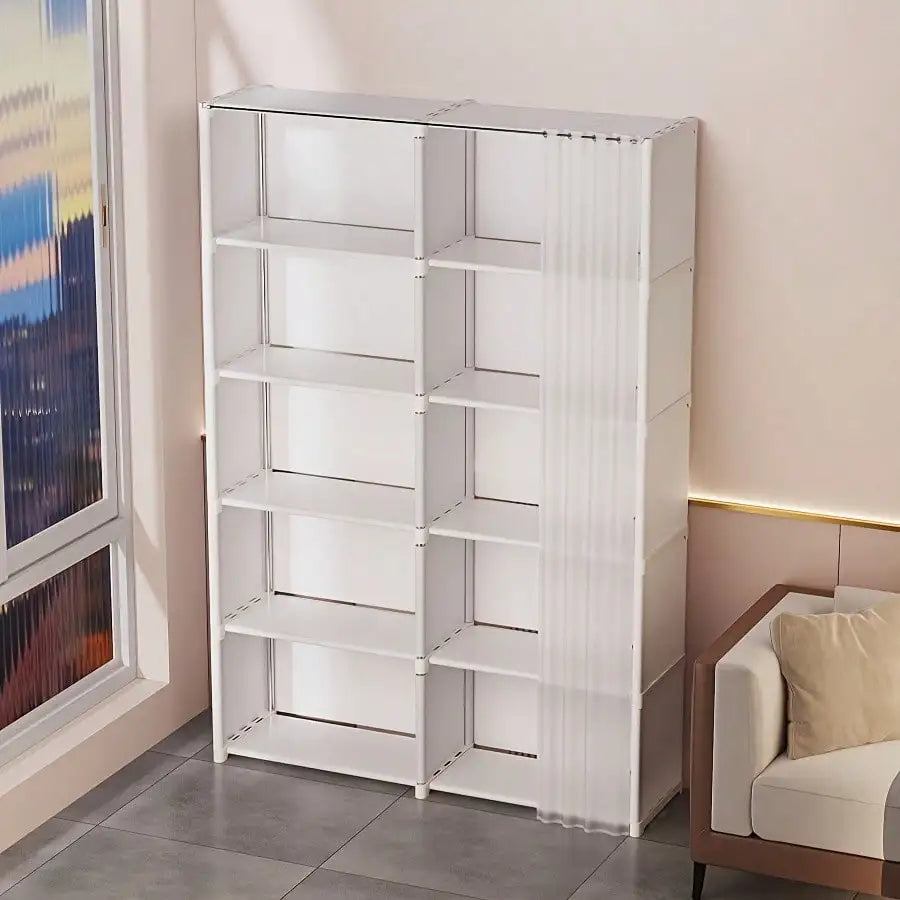 Multi Layer Easy Assembly Book Storage Rack Organizer