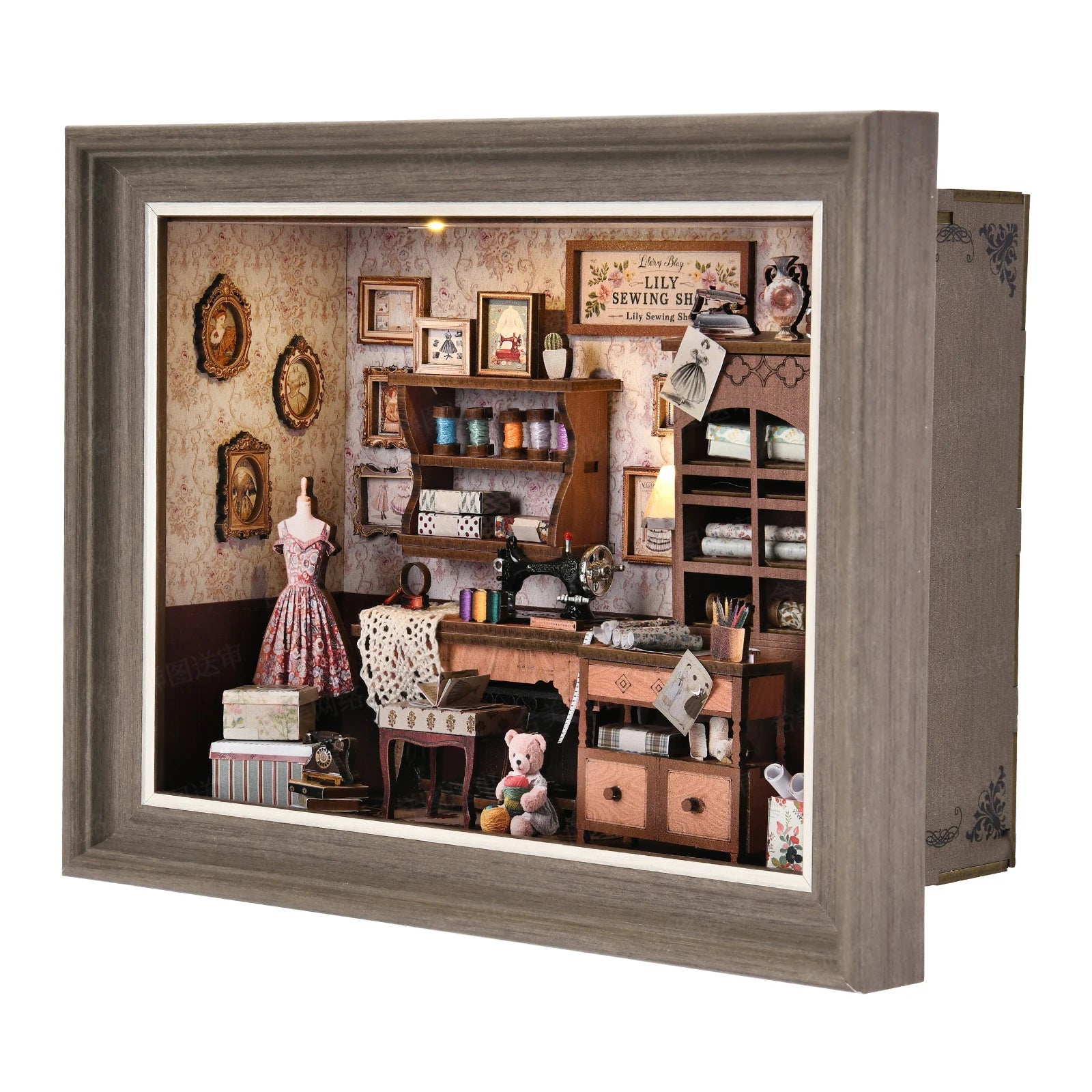 ASLOWSNAIL Book Nook Kit Tailor's Shop DIY 3D Wooden Puzzle - Home and Haven Store